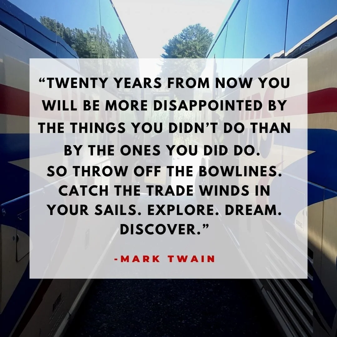 Twenty years from now you will be more